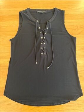NWOT White House Black Market Sleeveless Lace-Up Tank Top - Size M